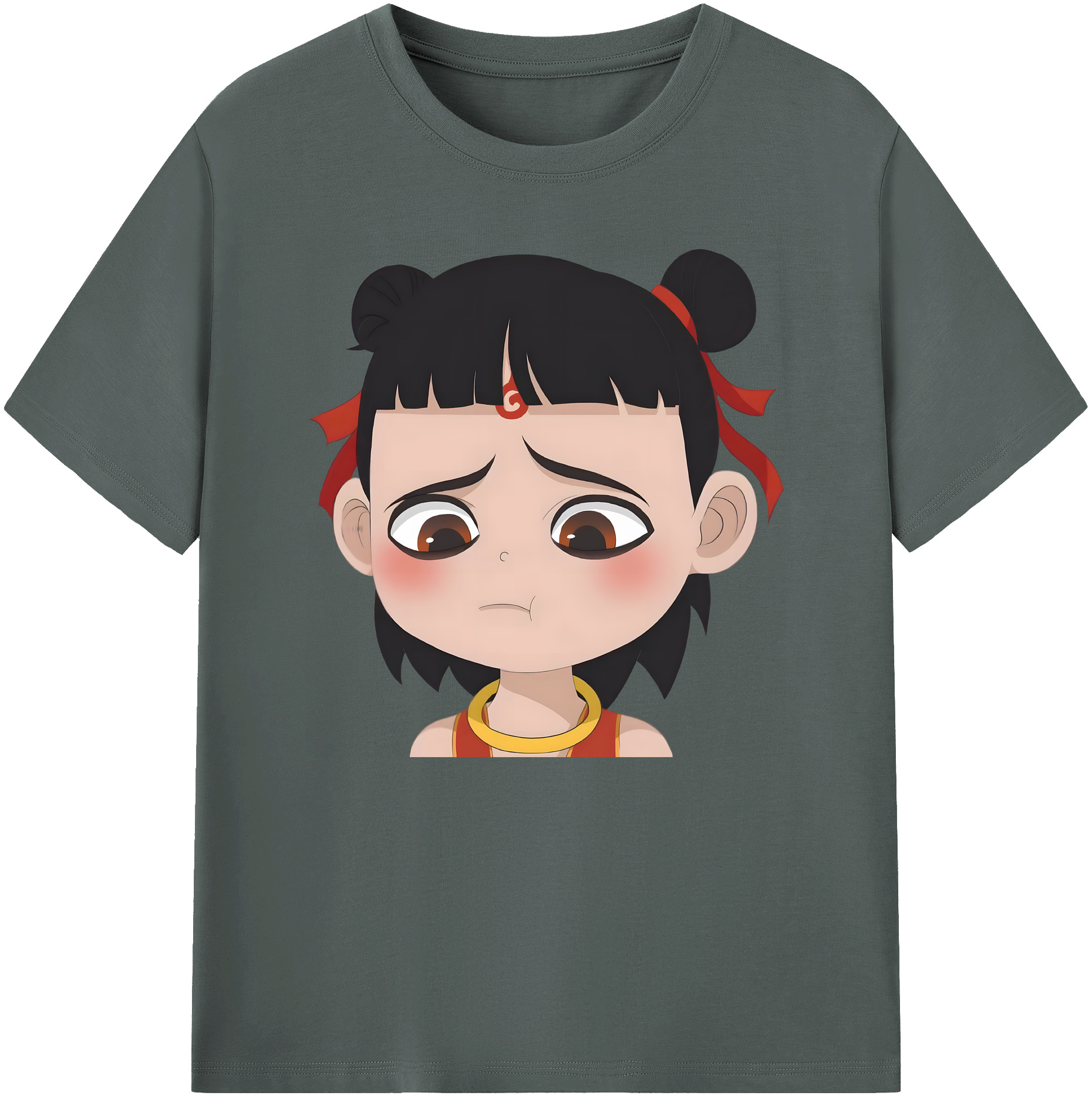 （画像用） Ne Zha 2 ナタ 魔童の大暴れ 綿100％ メンズ半袖Tシャツ｜肌触りやわらか＆通気性